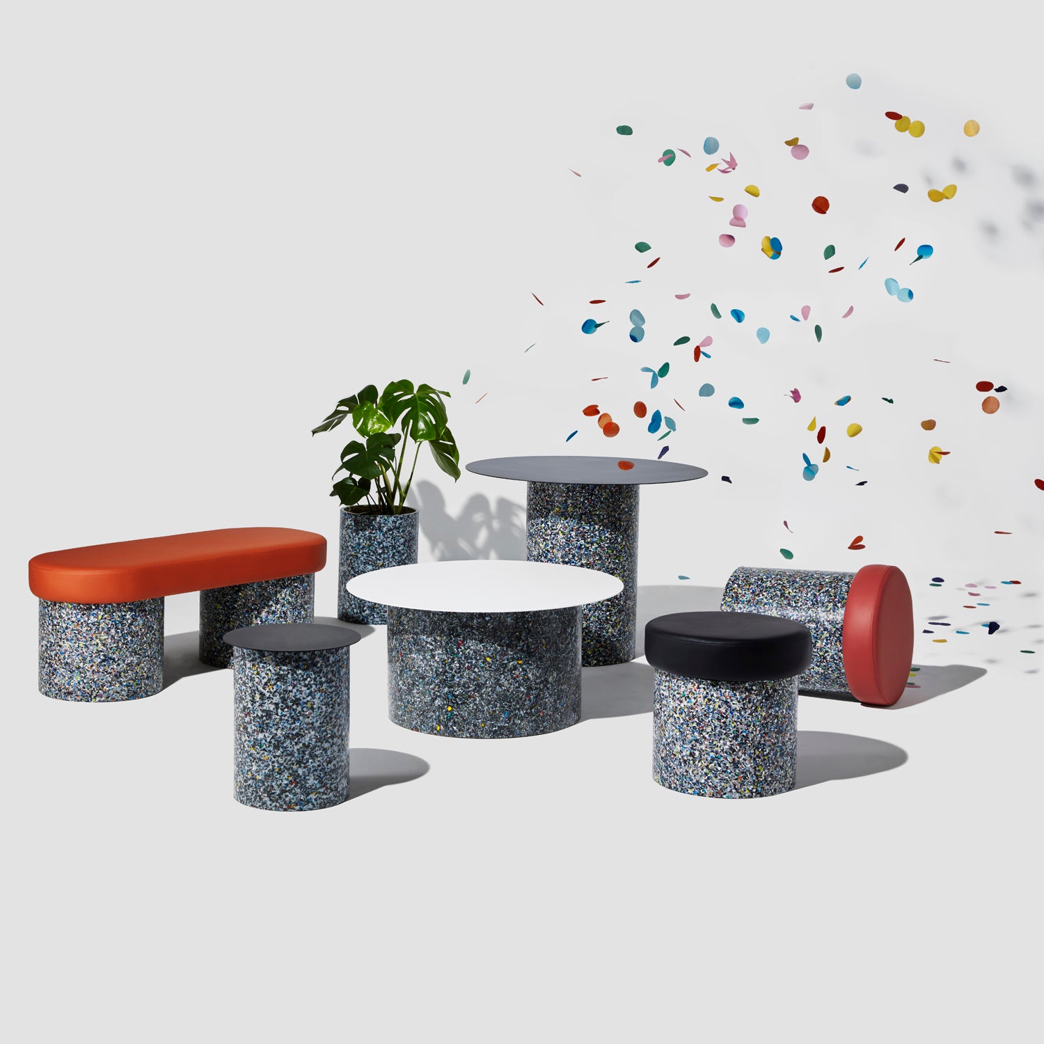 Confetti Stool | 100% Recycled Plastic Indoor/Outdoor Furniture | DesignByThem | GibsonKarlo