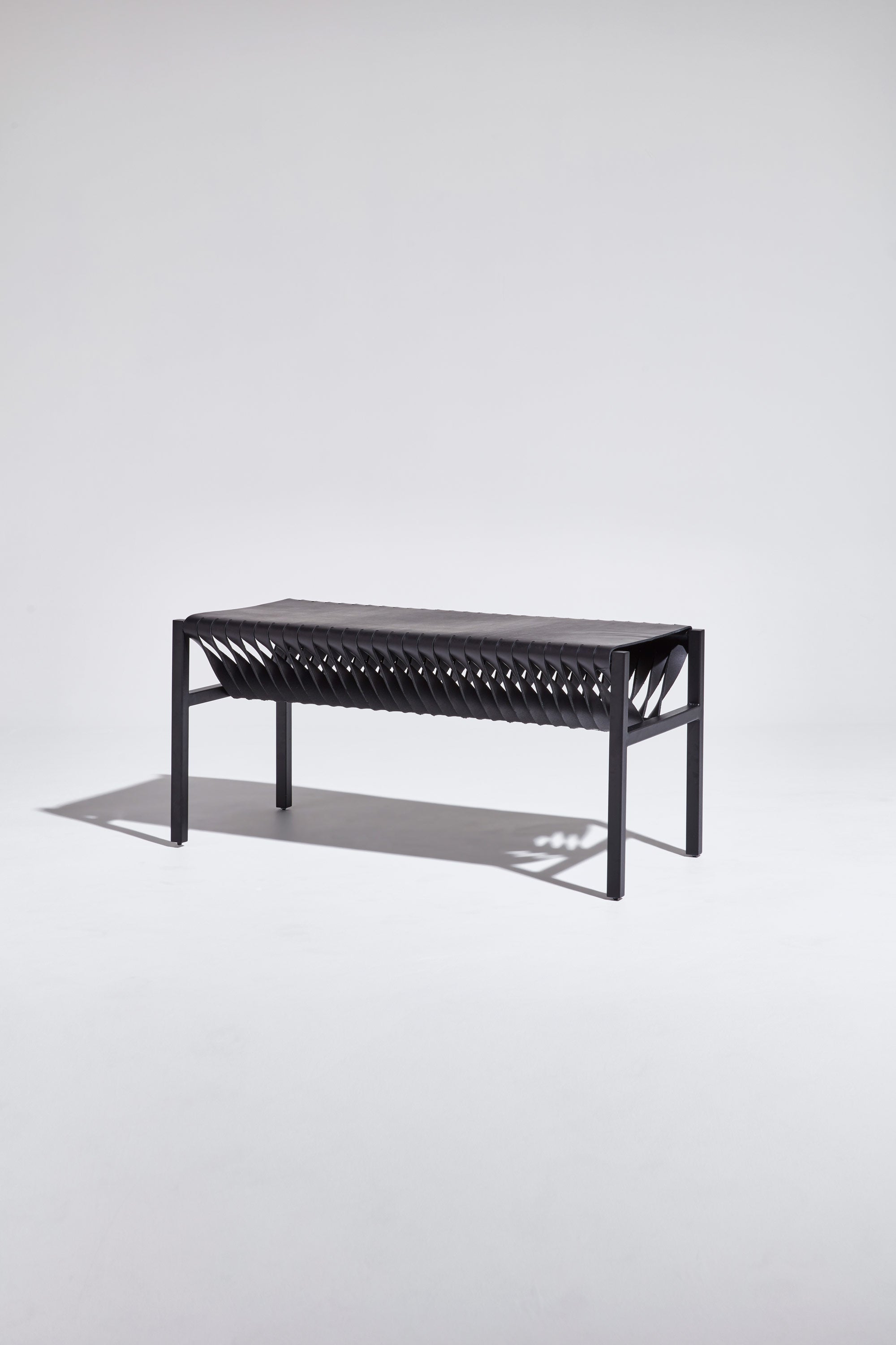 DL Bench by Dion Lee, Sarah Gibson & Nicholas Karlovasitis | Saddle Leather & Metal | DesignByThem
