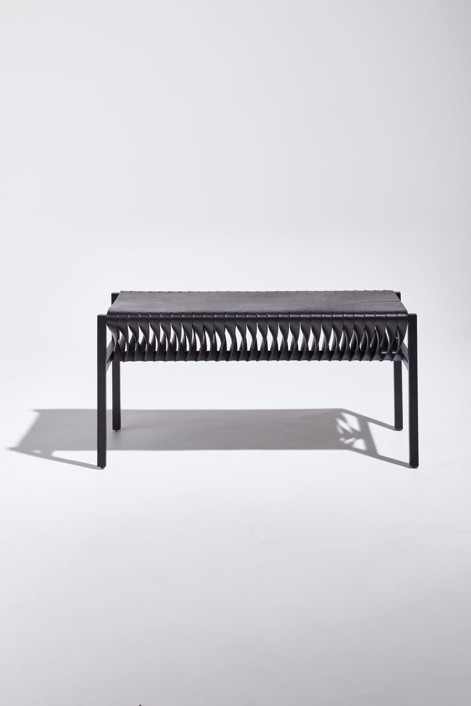 DL Bench by Dion Lee, Sarah Gibson & Nicholas Karlovasitis | Saddle Leather & Metal | DesignByThem