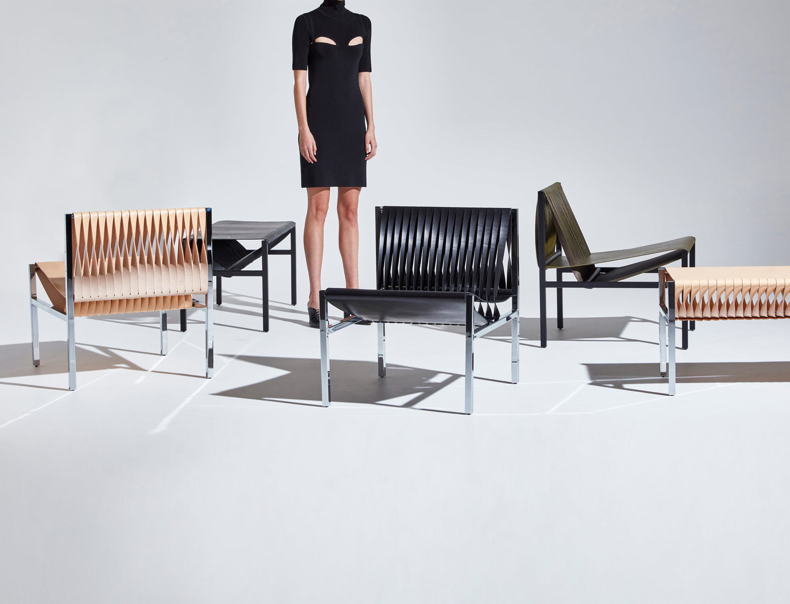 DL Lounge Chair & Bench by Dion Lee