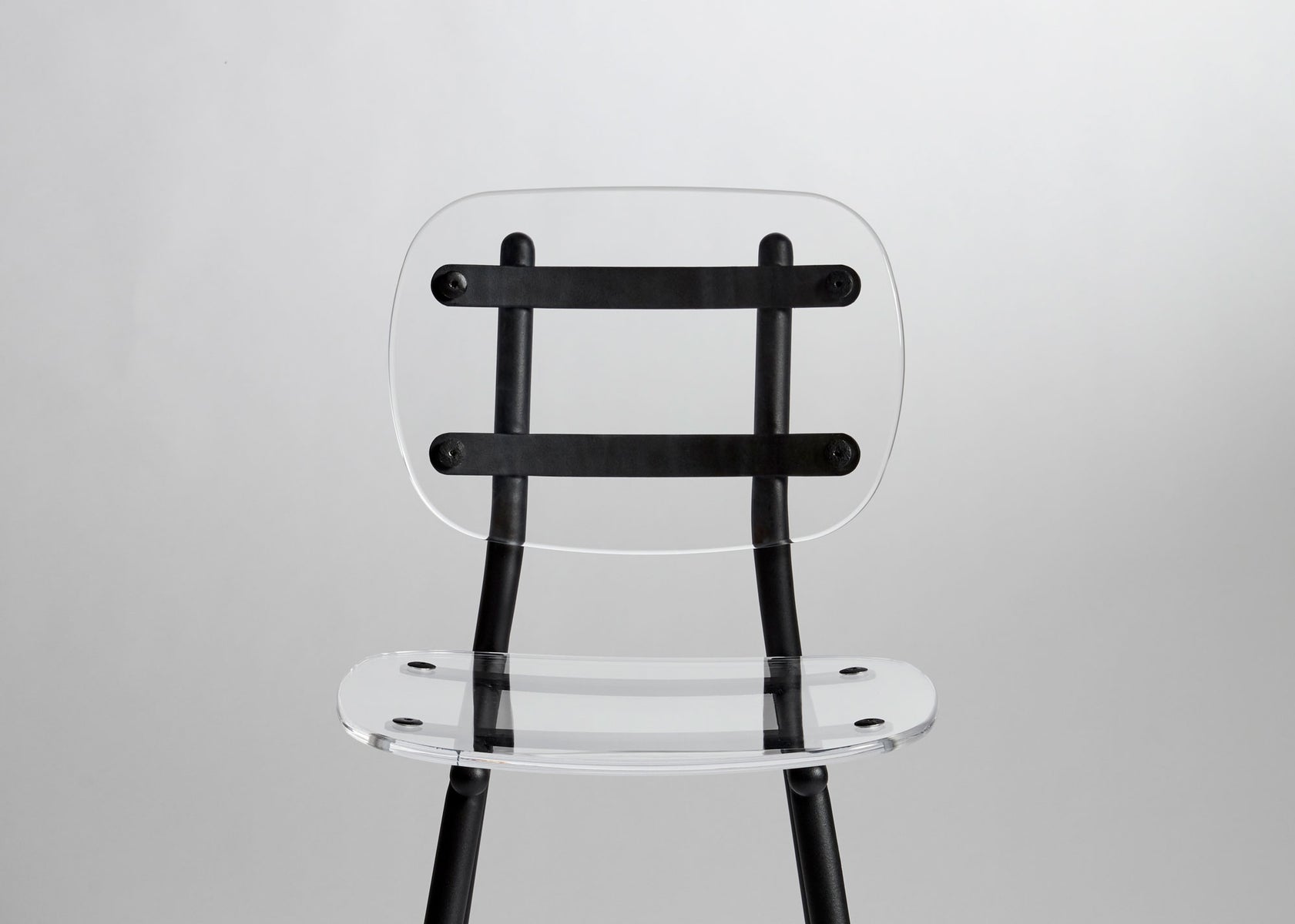 Fenster Dining Chair | Clear Acrylic & Black Stainless Steel Indoor Outdoor Seating | GibsonKarlo | DesignByThem | Gallery