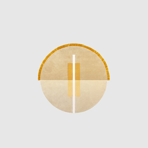 Overlay Rugs | Circle Mustard | Fringed Geometric Rug | Danielah Martinez | DesignByThem