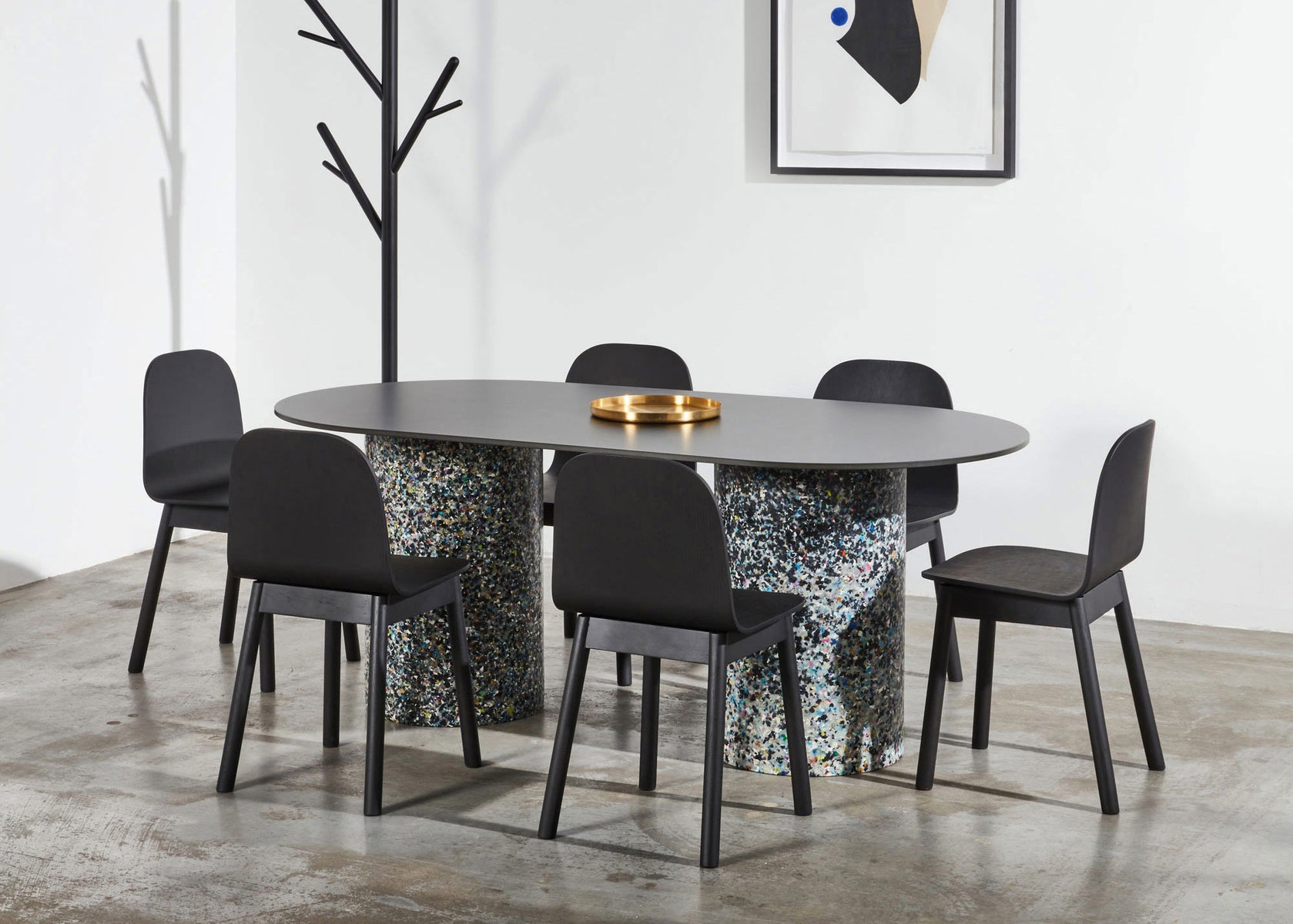 Confetti Dining Table | 100% Recycled Plastic Indoor/Outdoor Furniture Ellipse Top | DesignByThem | GibsonKarlo | Gallery