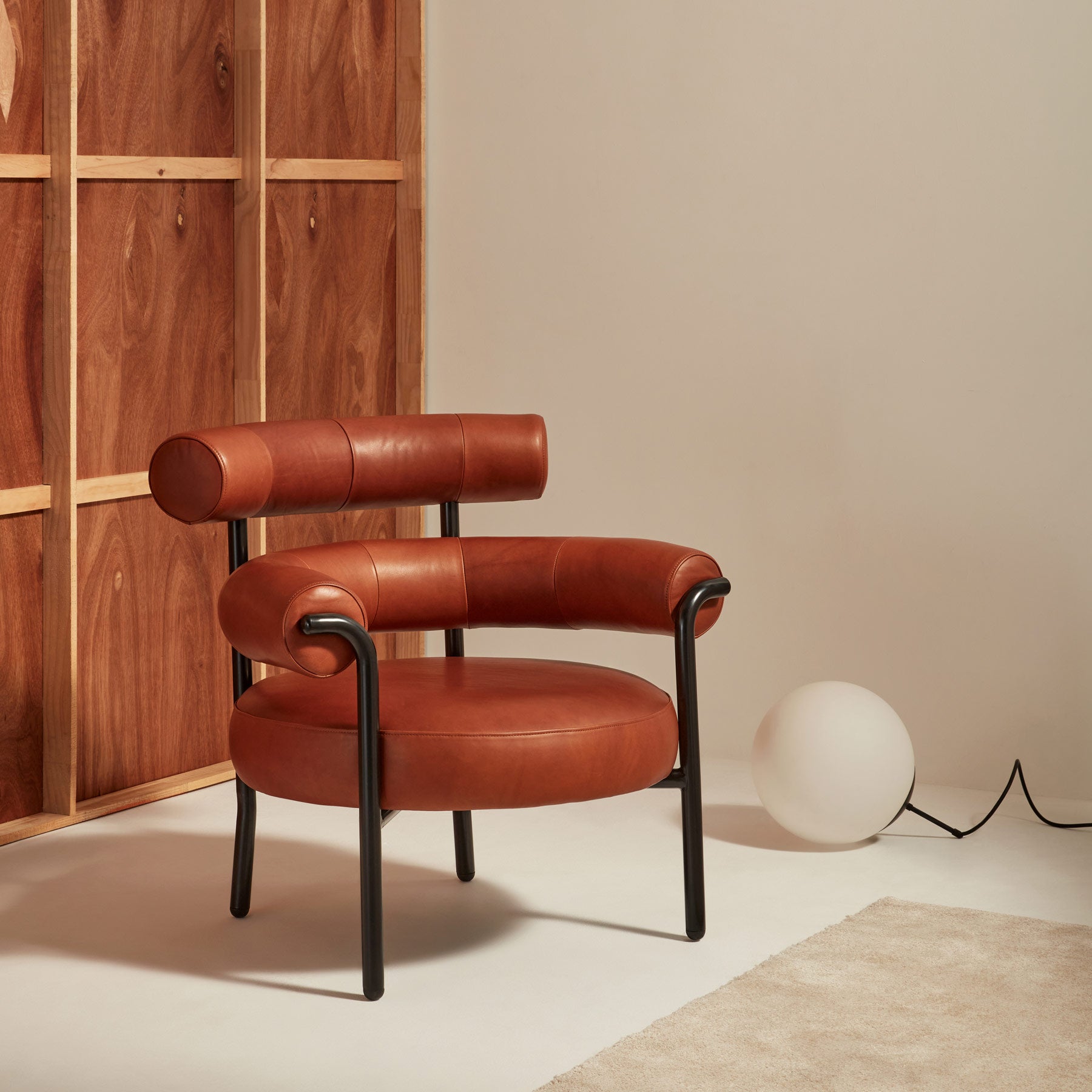 Olio Armchair by Christina Bricknell and Gibson Karlo | Round Upholstered Chair Steel Frame | DesignByThem | Gallery