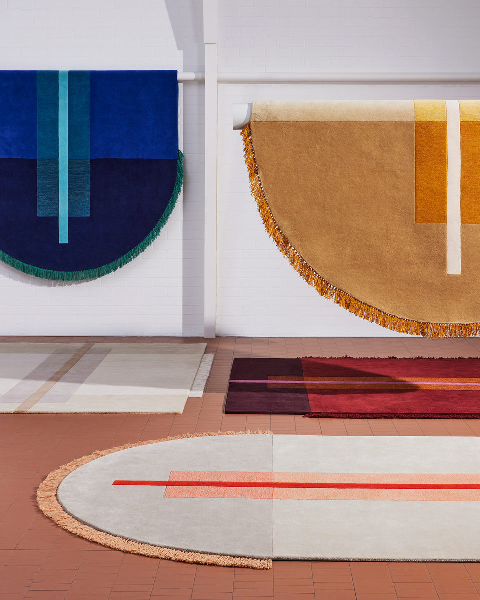 Overlay Rugs | Circle Mustard | Fringed Geometric Rug | Danielah Martinez | DesignByThem | Gallery