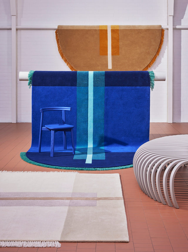 Overlay Rugs | Circle Mustard | Fringed Geometric Rug | Danielah Martinez | DesignByThem | Gallery