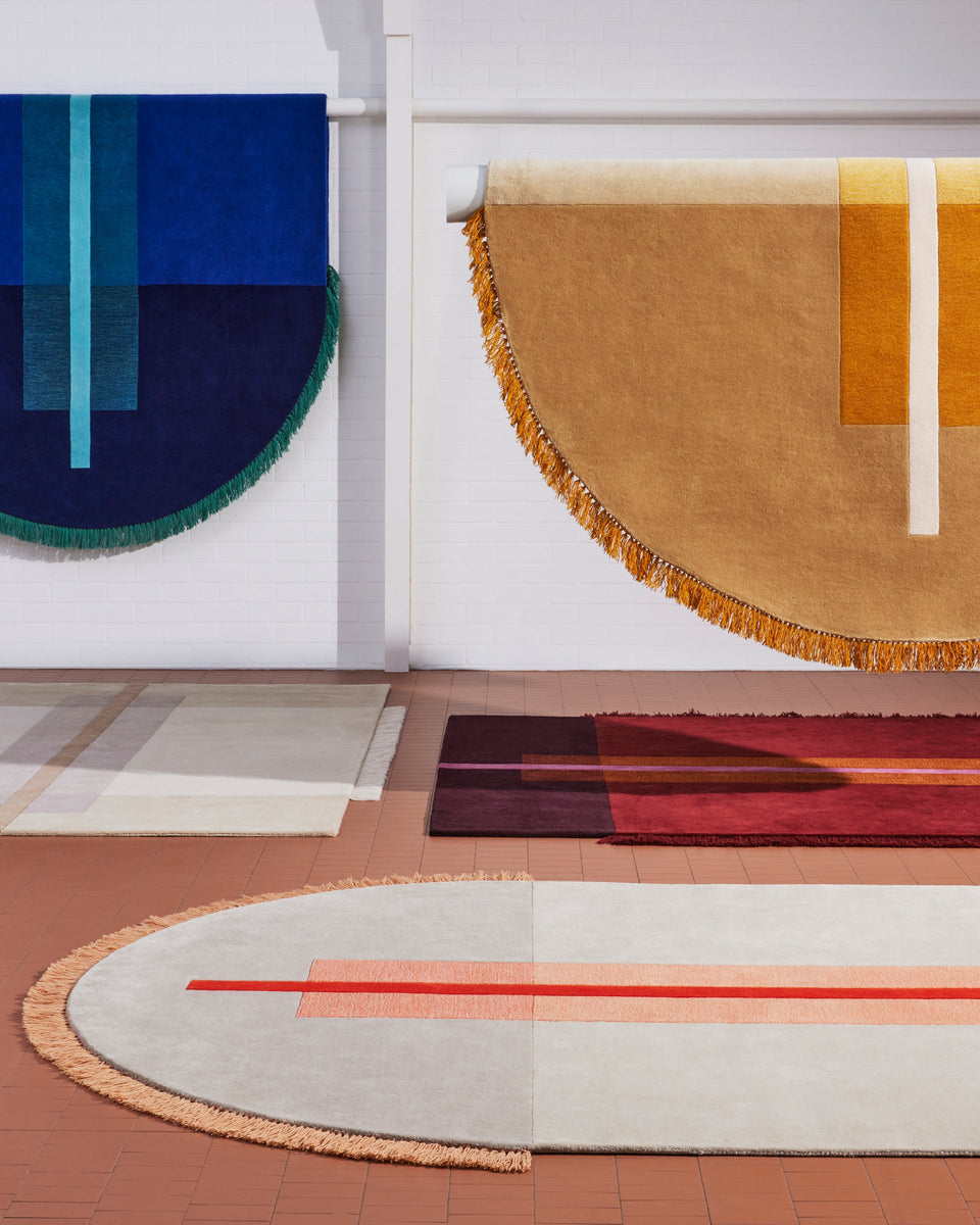 Overlay Rugs | Rectangle Burgundy | Fringed Geometric Rug | Danielah Martinez | DesignByThem | Gallery