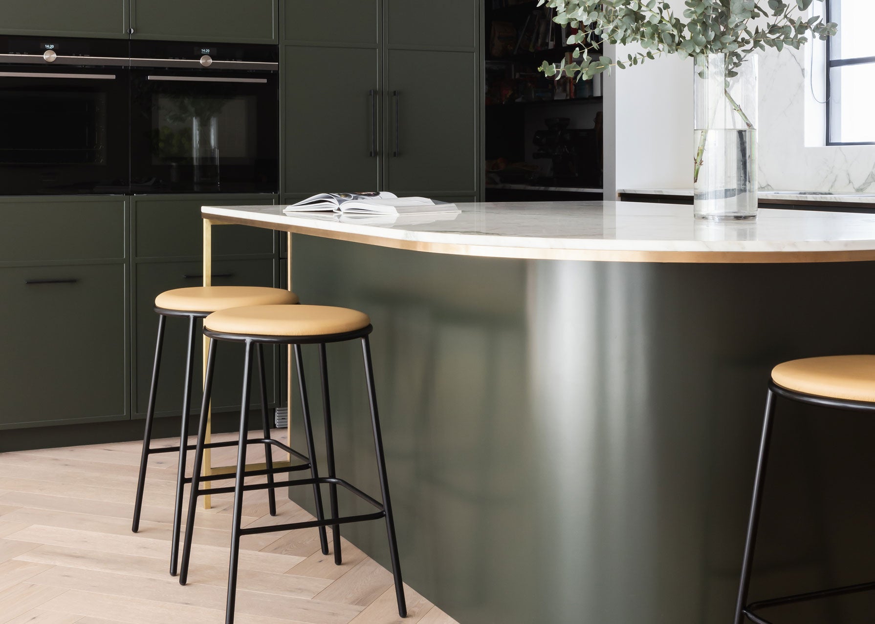 Piper Bar Stool Leather Seat Pad | Under the Elms Trees | Design By Them | Gallery