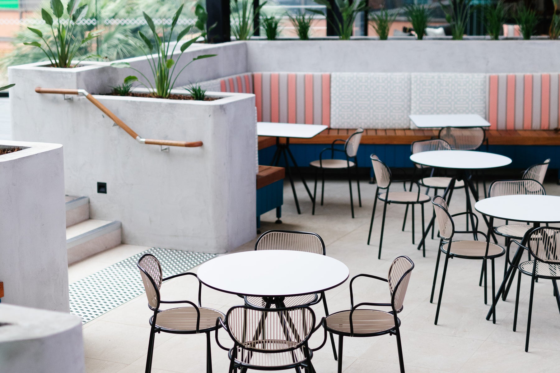 Piper Cafe Table at Bridgeway Hotel by Helm Creative | DesignByThem | Gallery