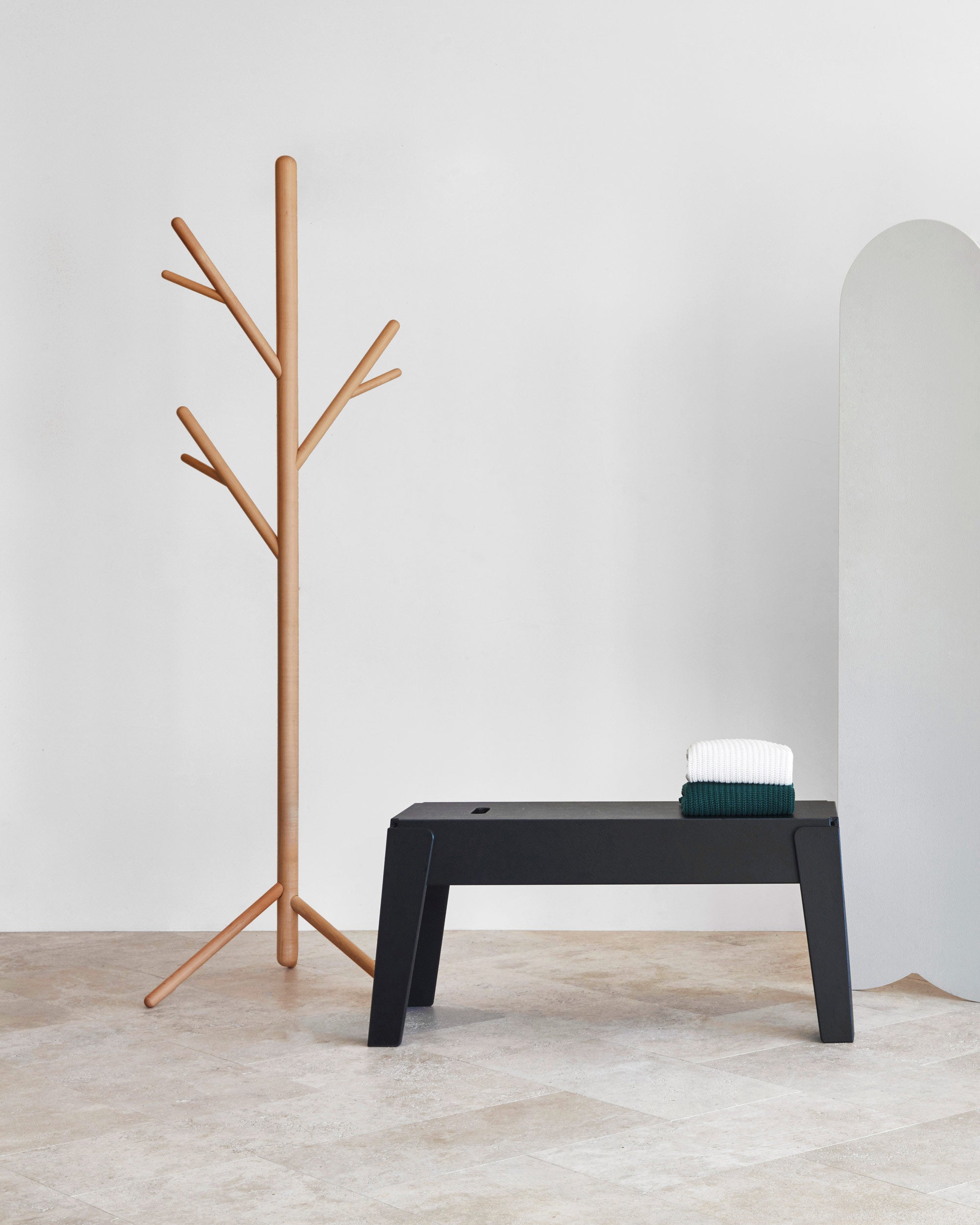 Natural Stem Coat Stand | Wooden Timber Hat Rack | Gibson Karlo | DesignByThem
