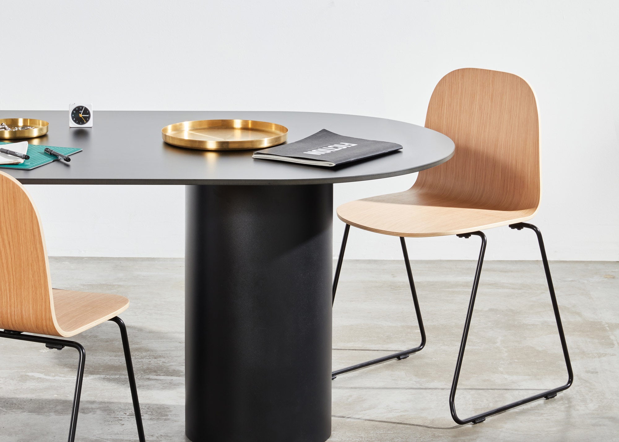 Potato Chair | Stacking Sled Timber & Upholstered Dining Office Chair | GibsonKarlo | DesignByThem | Gallery