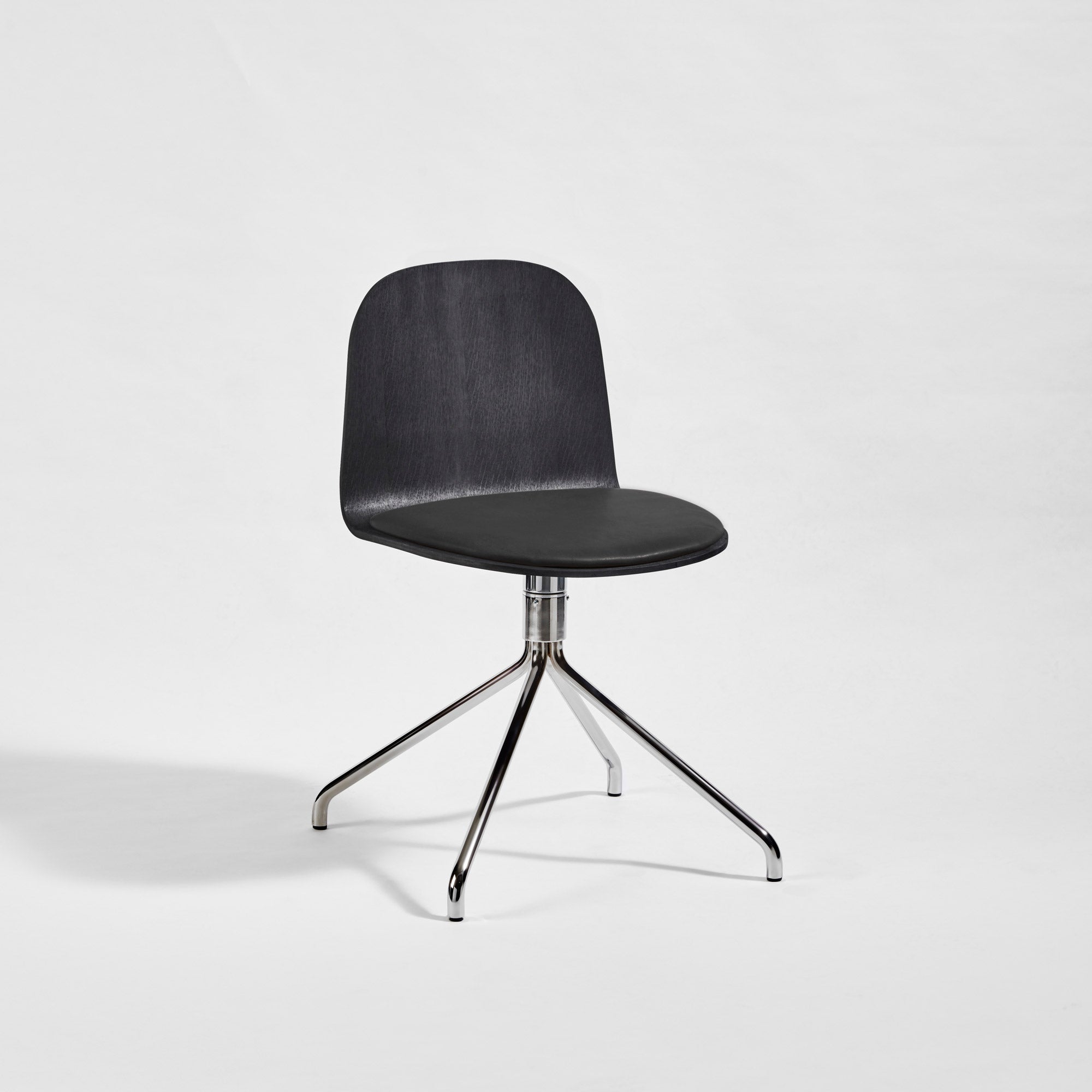 Potato Chair | Swivel Timber Dining Office Chair with Handle | GibsonKarlo | DesignByThem ** HF2 Lariat (Vinyl) - 006 Black