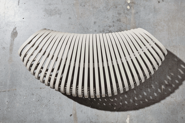 Ribs Bench Outdoor | Aluminium Metal Outdoor Seating Furniture | Stefan Lie | DesignByThem | Gallery