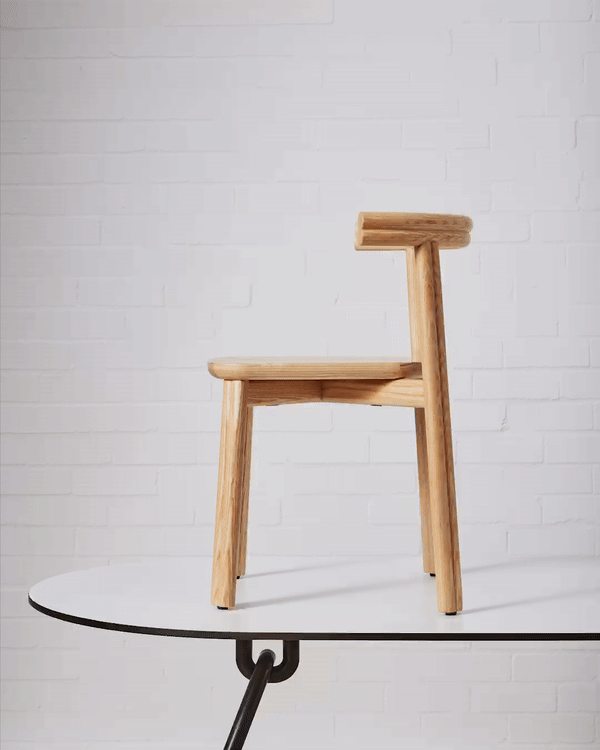 Natural Ash Twill Chair | Stacking Timber Dining Seat | Gibson Karlo | DesignByThem | Gallery
