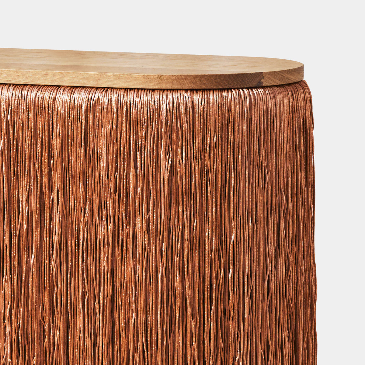 Oak Copper Weaver Cabinet | Fringed Credenza | Elliat Rich | DesignByThem | Gallery