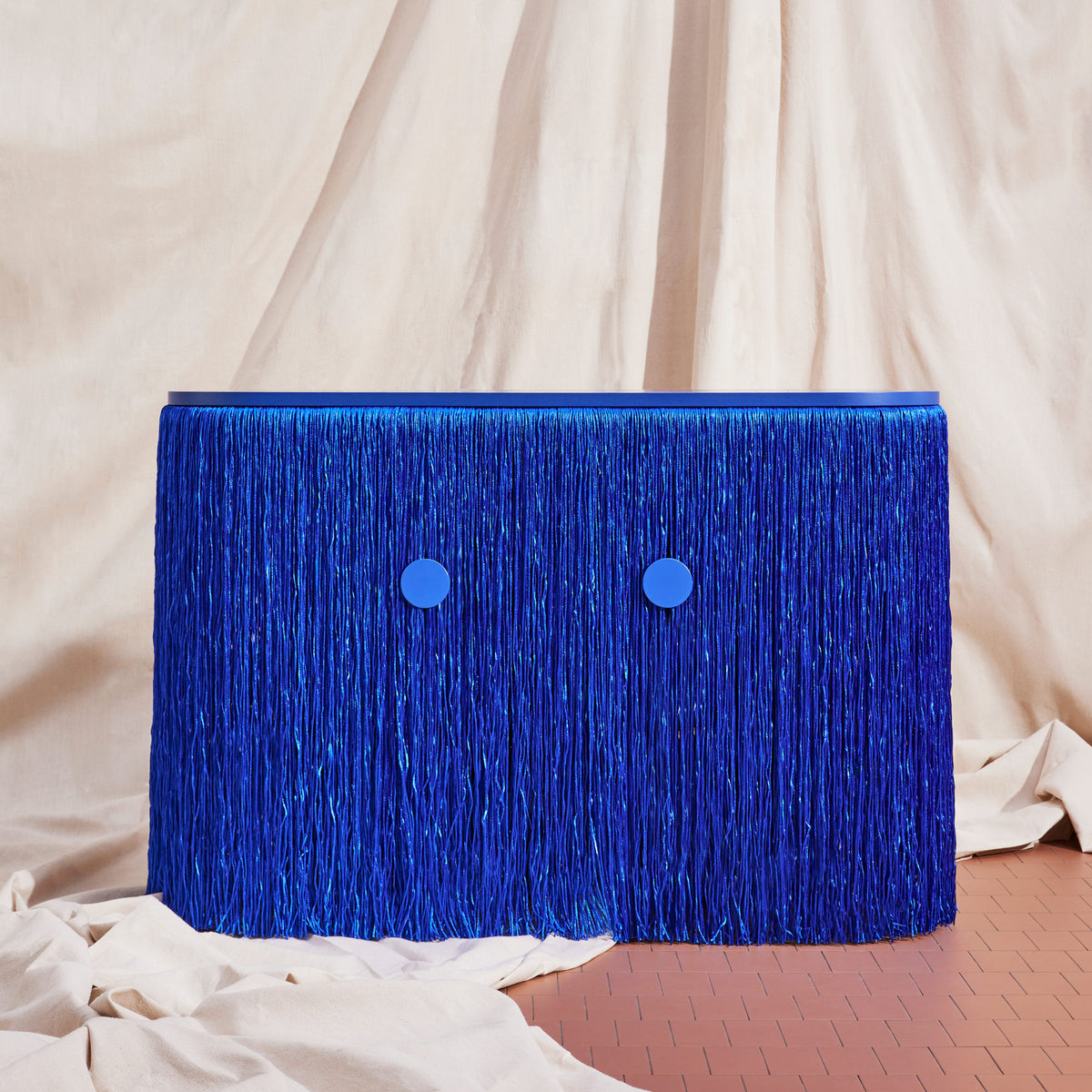 Blue Weaver Cabinet | Fringed Credenza | Elliat Rich | DesignByThem | Gallery